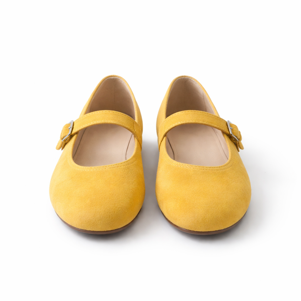 Women's Ballet Flats | Suede | Adjustable Strap, Comfortable Fit