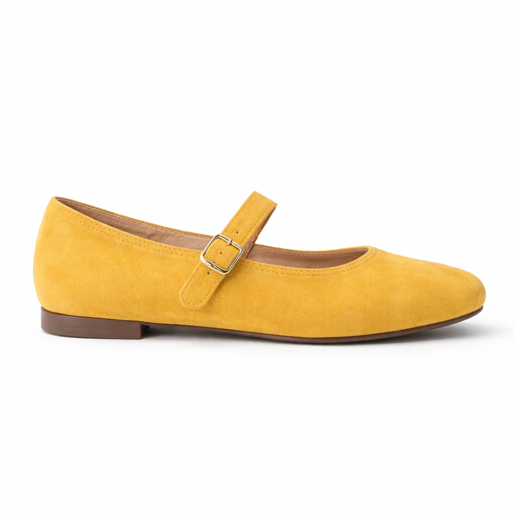Women's Ballet Flats | Suede | Adjustable Strap, Comfortable Fit