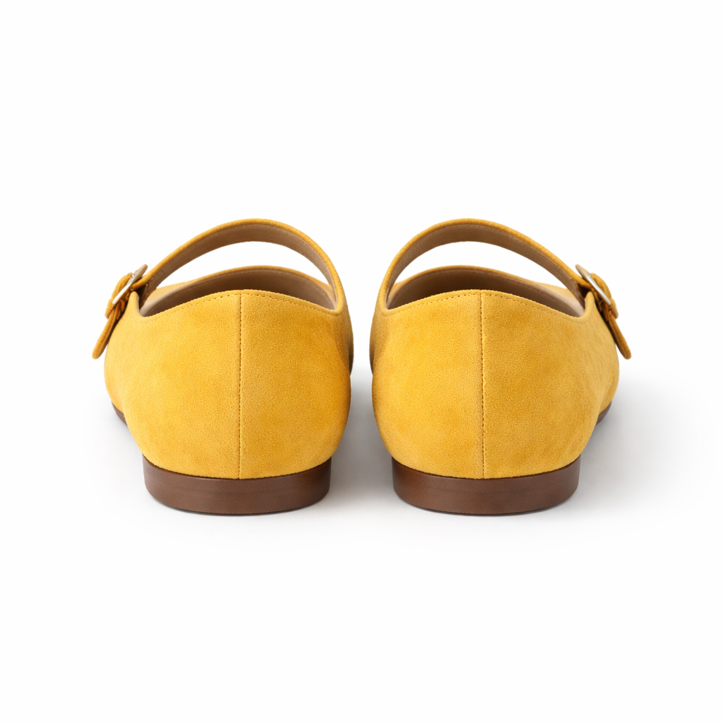 Women's Ballet Flats | Suede | Adjustable Strap, Comfortable Fit