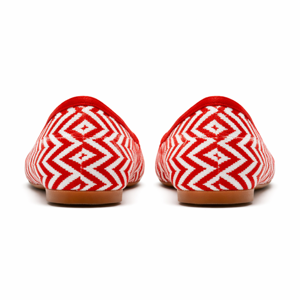 Women's Ballet Flats | Zigzag Pattern, Soft Insole | Everyday Comfort