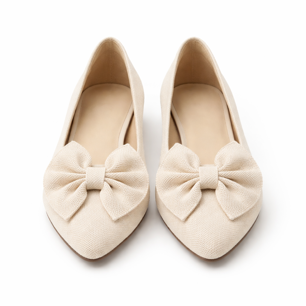 Women's Ballet Flats | Bow Detail | Casual Comfortable Slip On