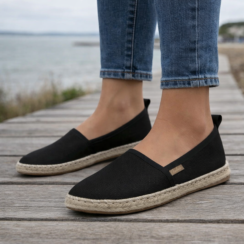 Women's Espadrille Slip-On Shoes | Canvas, Braided Sole, Summer