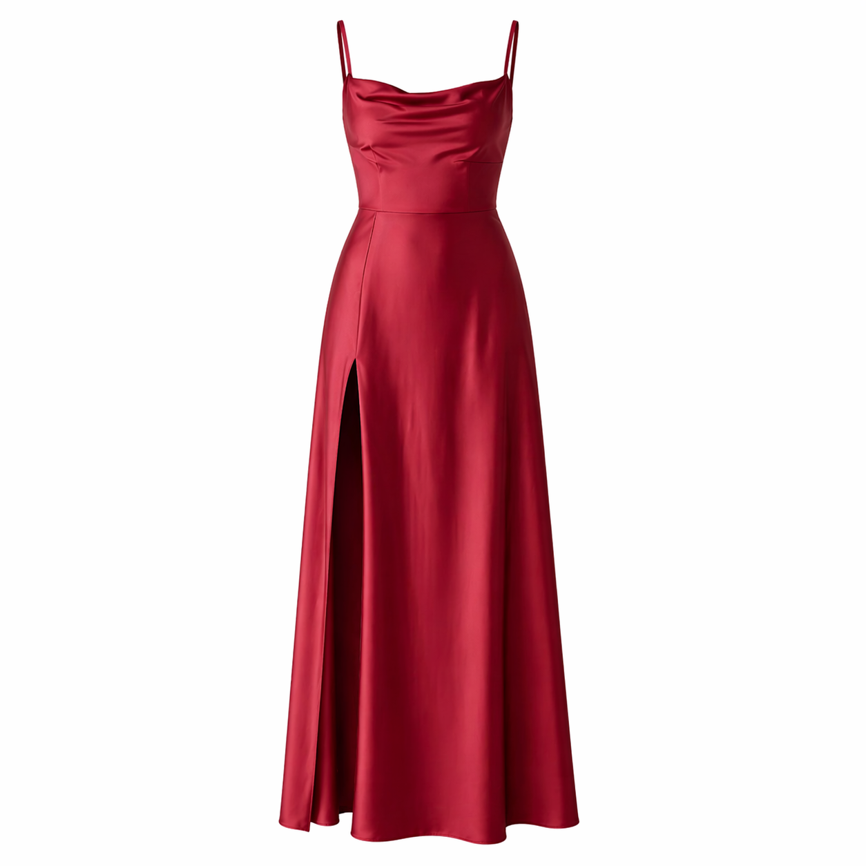 Maxi Dress | Elegant Silk | High Slit, Long Evening Dress