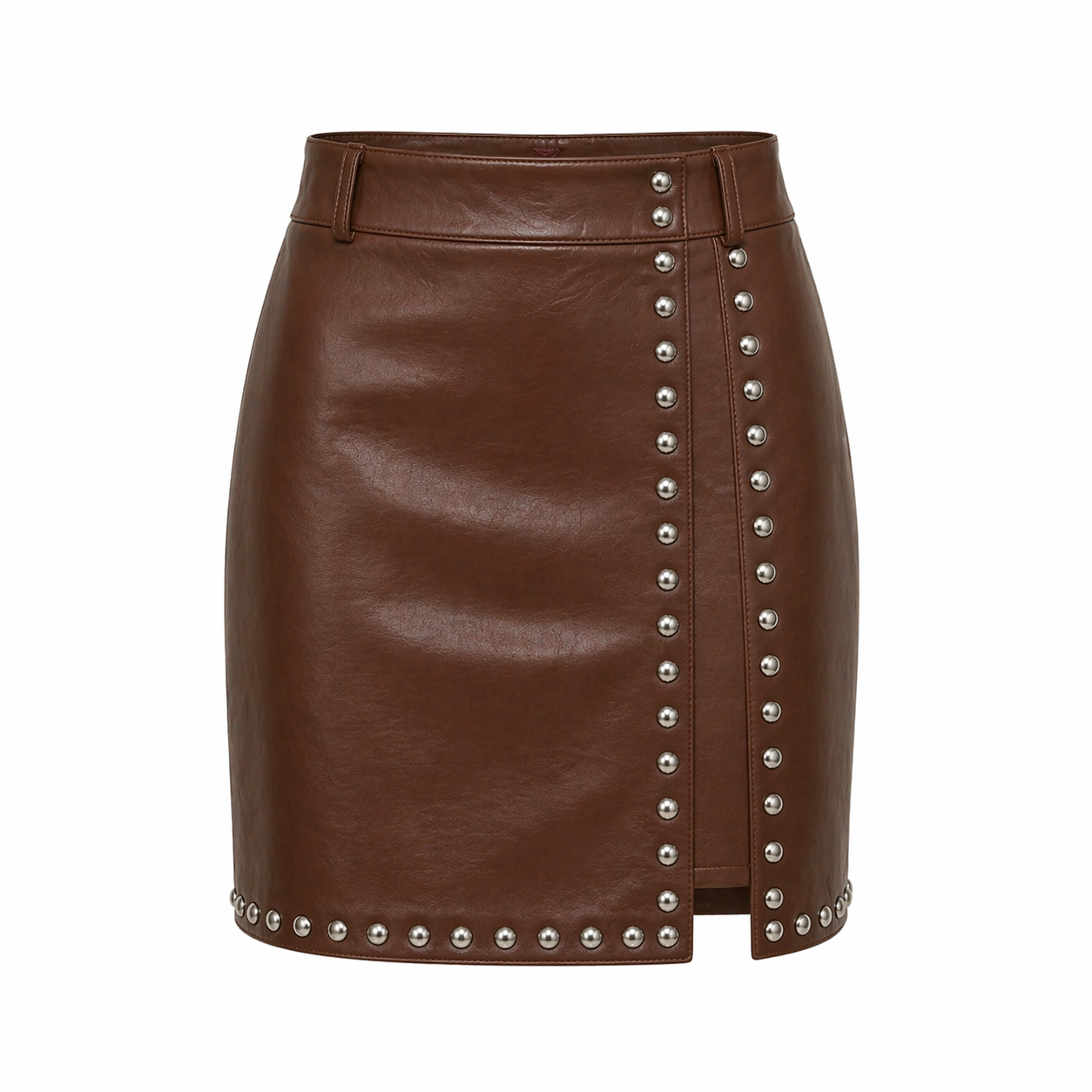 River Skirt Faux Leather Knee-Length