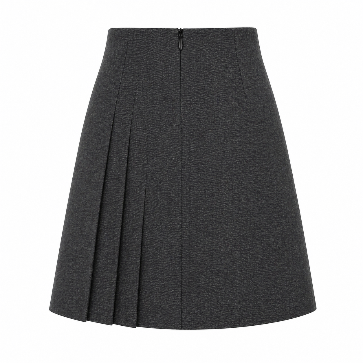 Midi Skirt | Cintura Alta Effetto Lana, Dettagli Bottoni