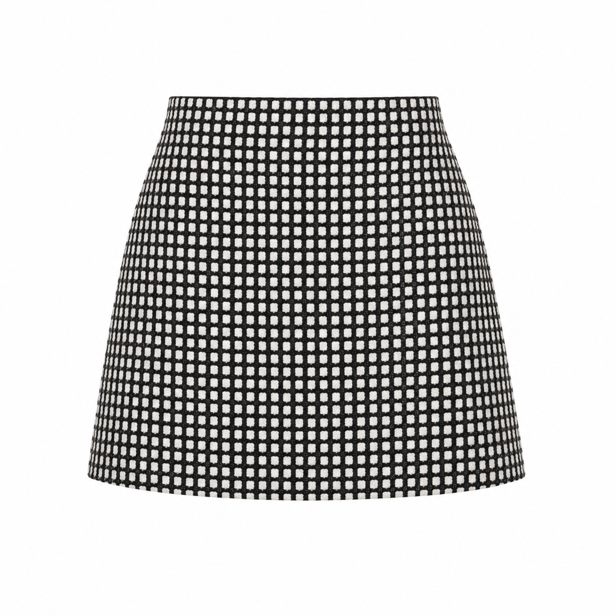Glamorous Mini Skirt High-Waist Sparkling Net Design