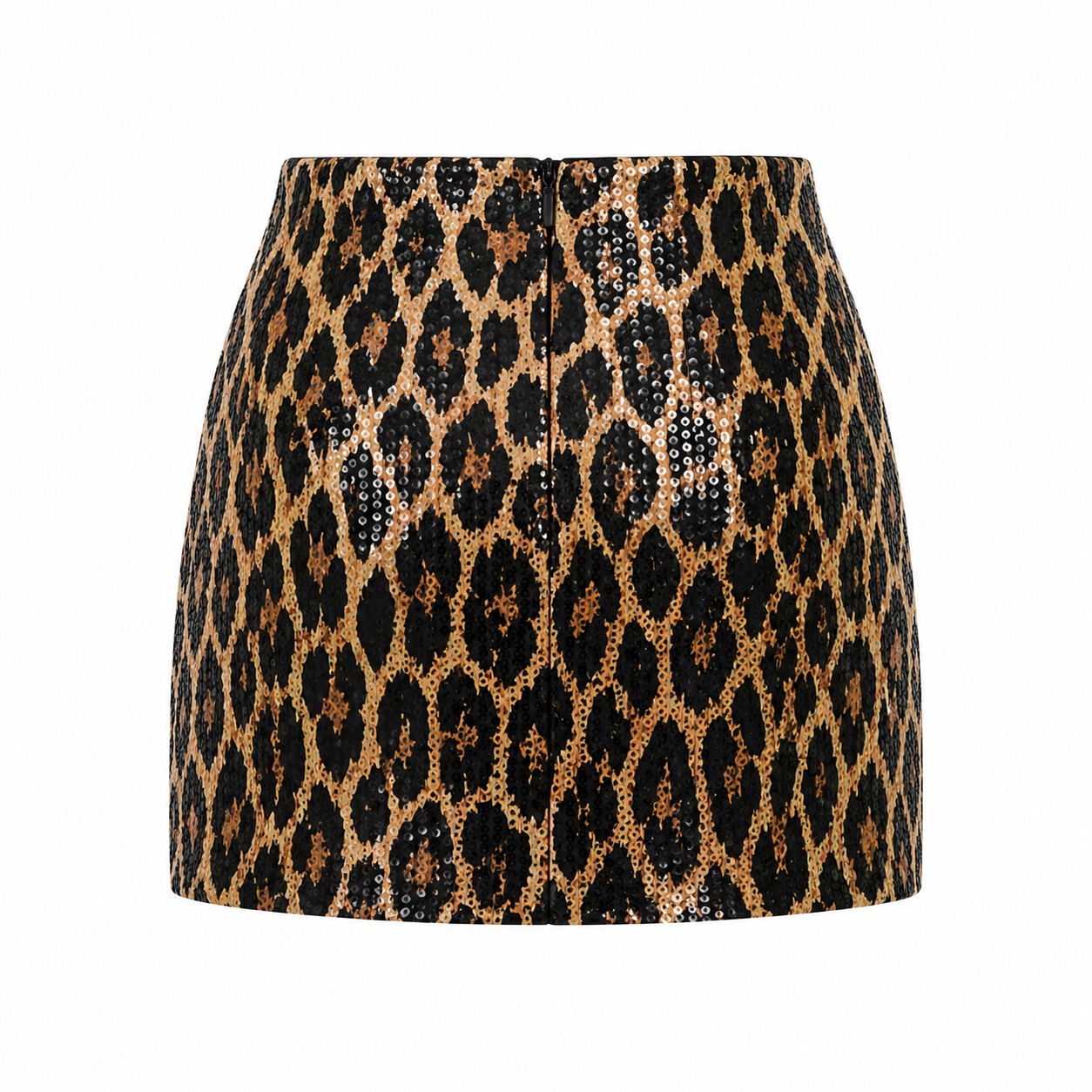 Minifalda | Estampado Leopardo, Lentejuelas | Cintura Alta