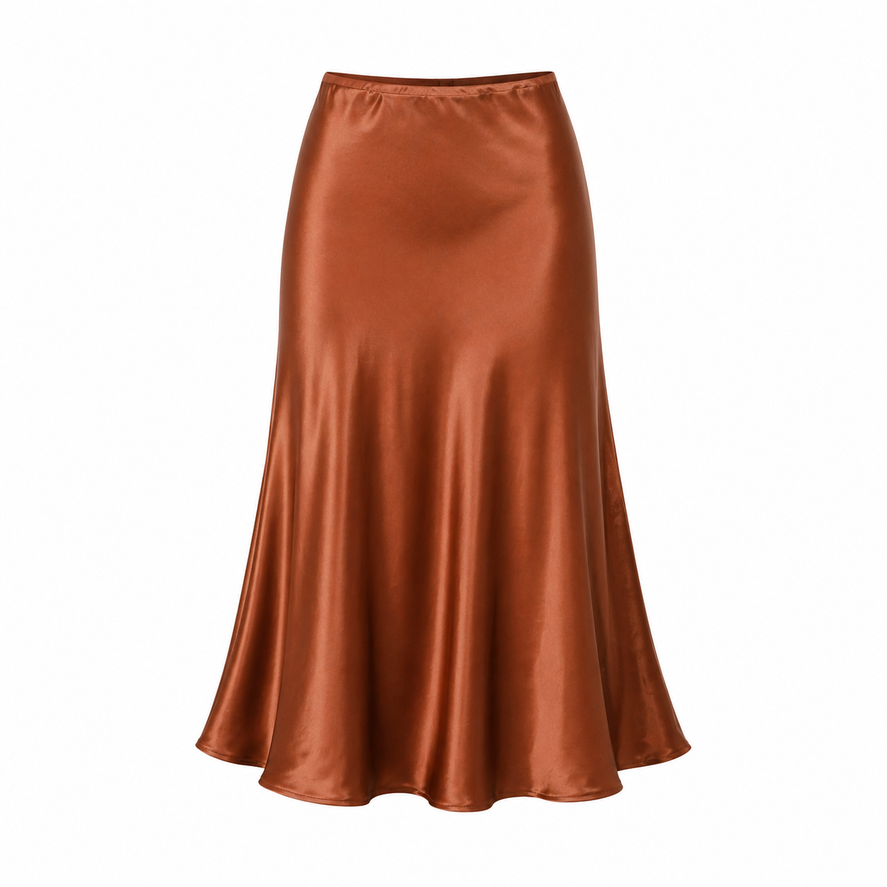 A-Line Satin Midi Skirt | Flattering Fit | Luxurious