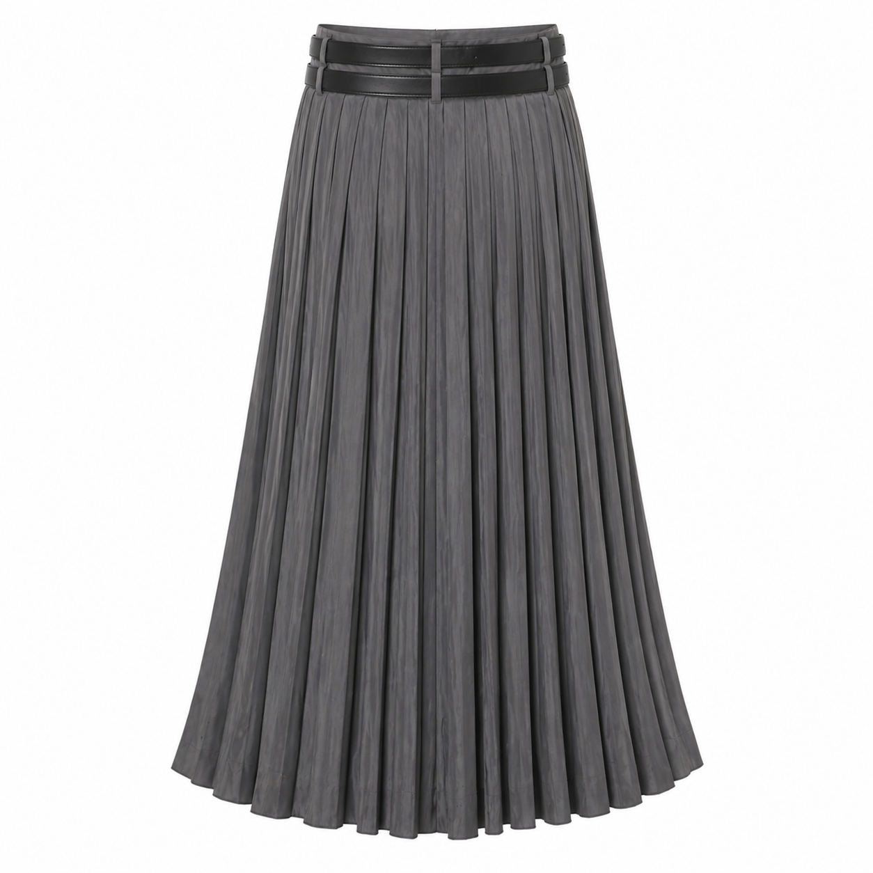 Maxi Skirt | Pleated, Split | Regular Fabric