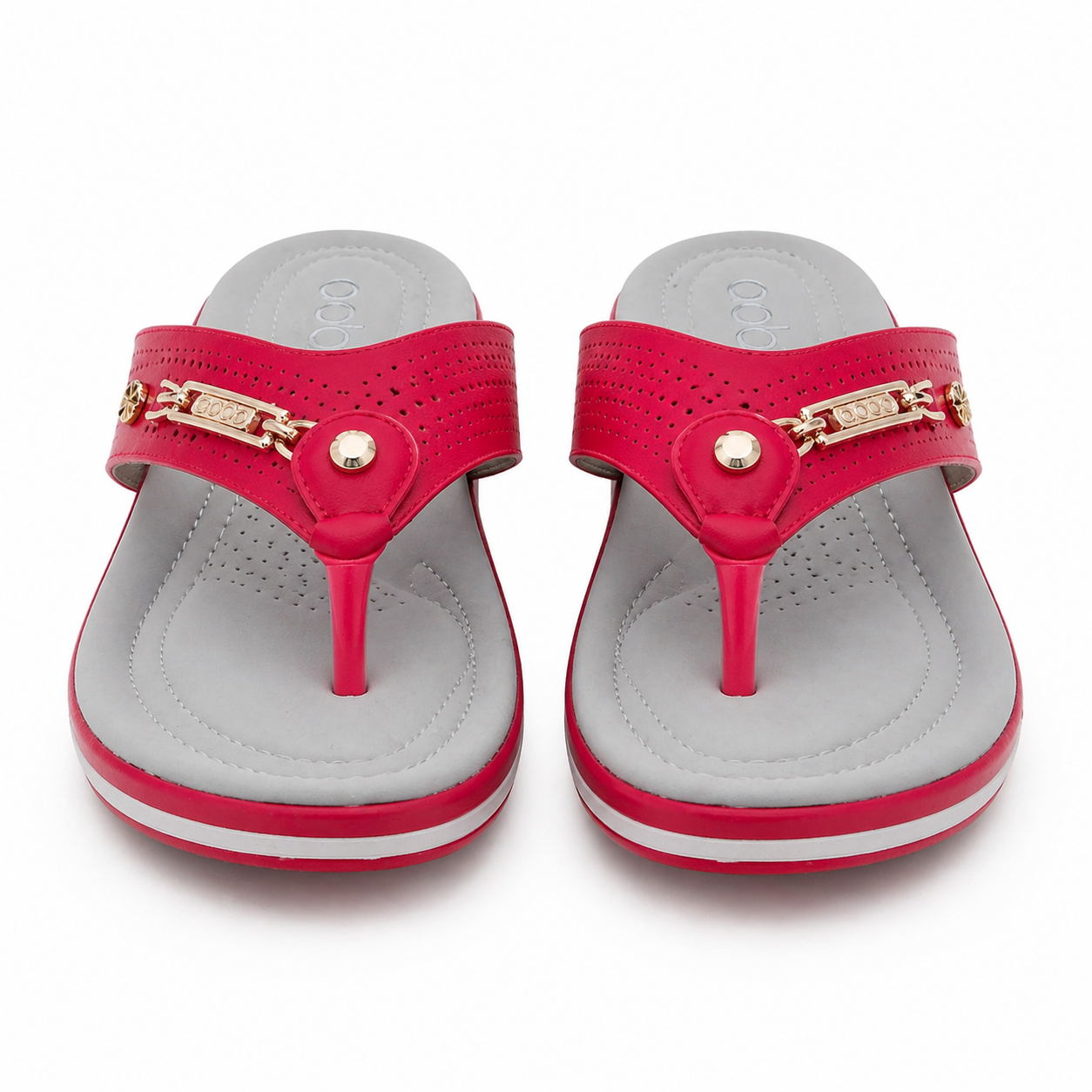 Women's sandals | Orthopedic support, red | Comfortable