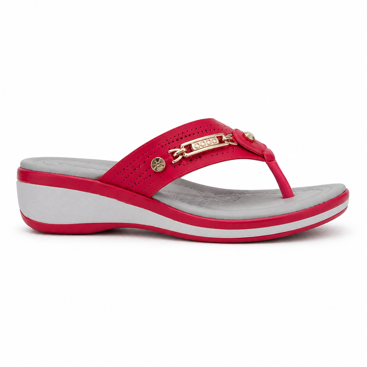 Women's sandals | Orthopedic support, red | Comfortable