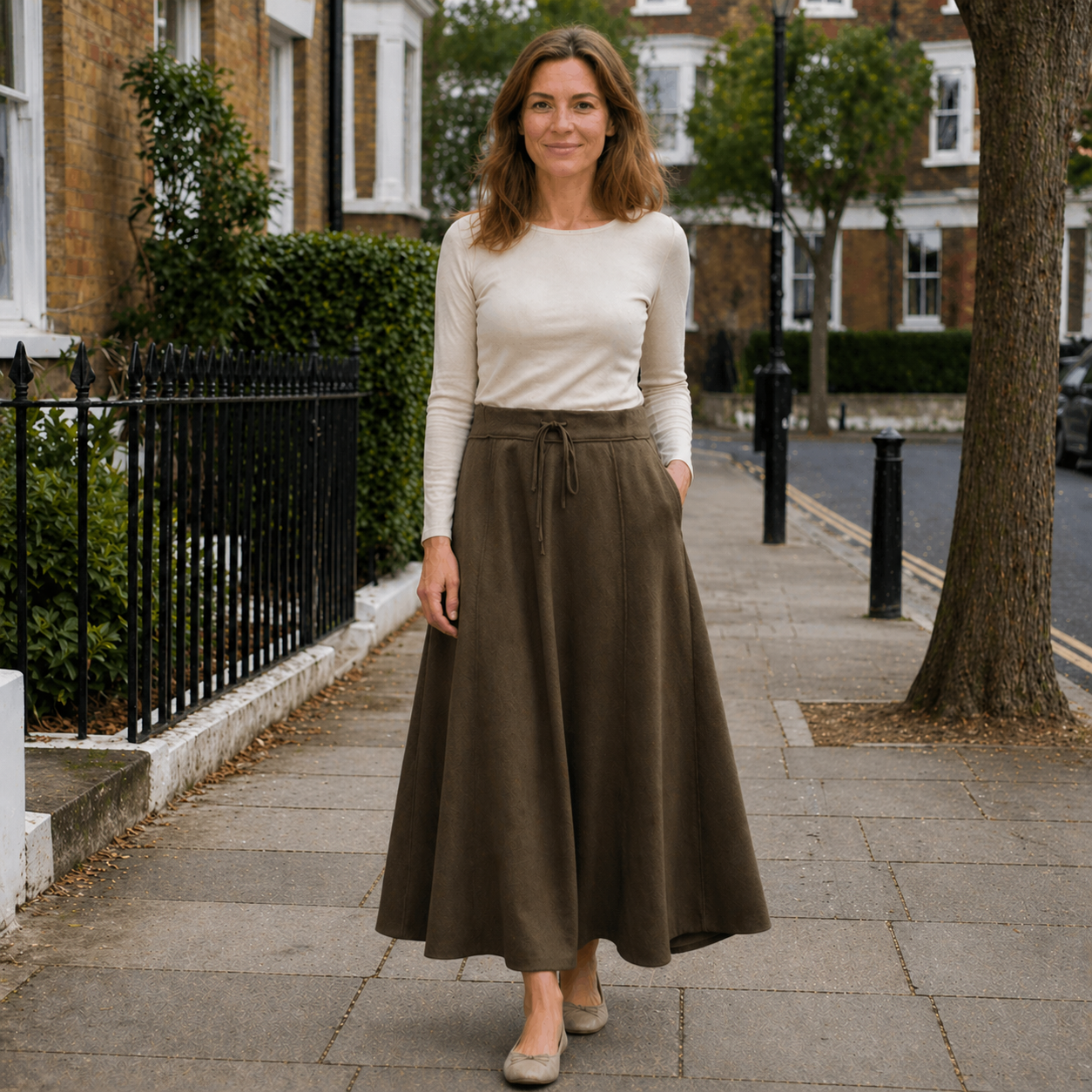 Women's Maxi Skirt | Practical Drawstring | Soft Material