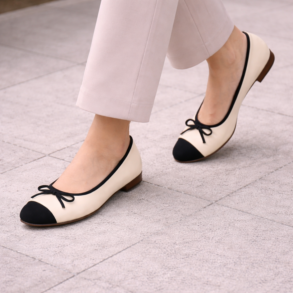 Women's Ballet Flats | Elegant Bow, Comfortable Fit | Lightweight Slip On