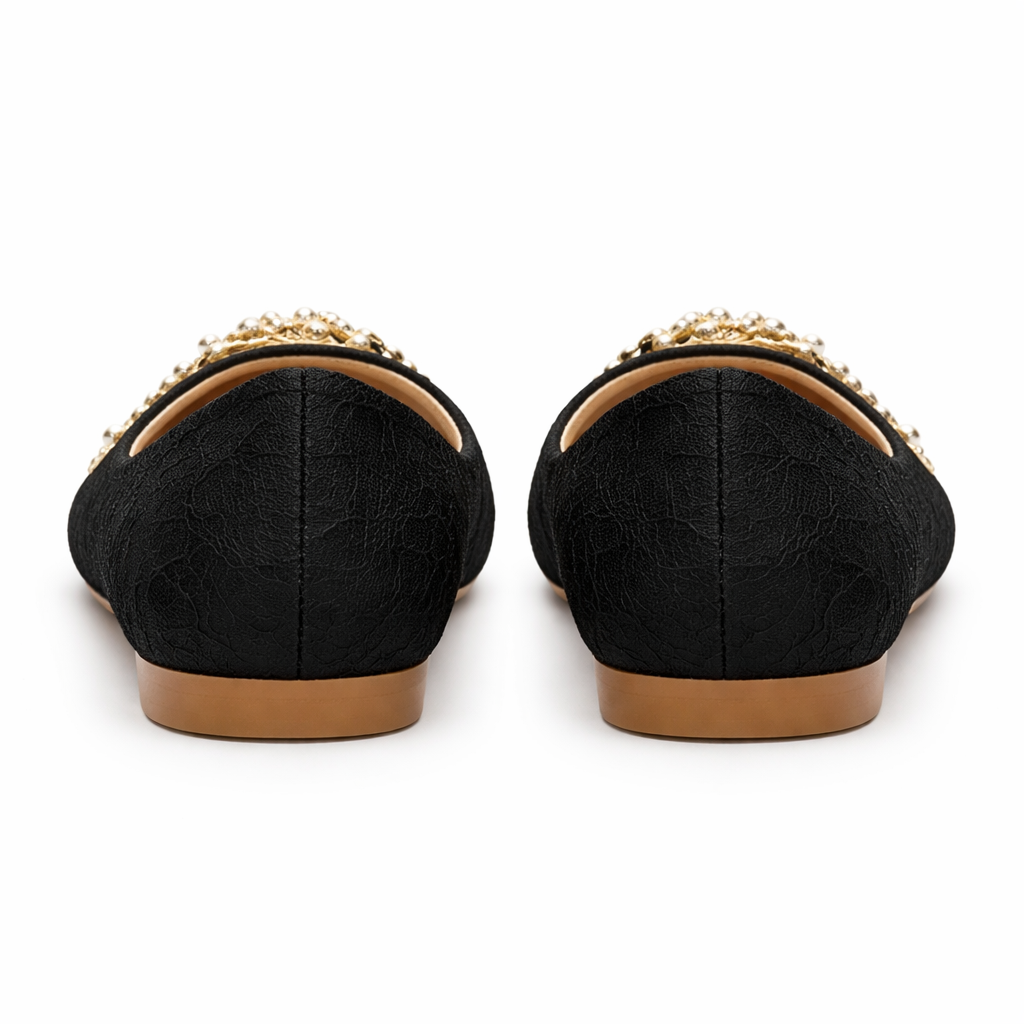 Women's Ballet Flats | Pearl Detail, Elegant Slip-On Comfort