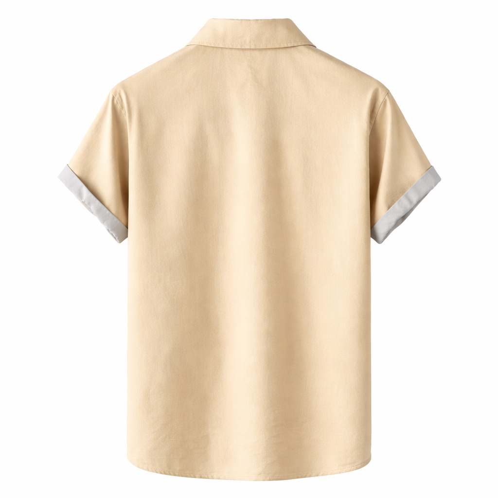 Retro Men's Short Sleeve Button Shirt | Casual Fit | Stylish