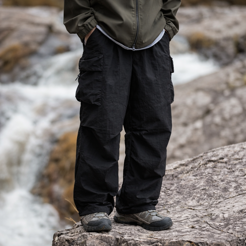 Waterproof Cargo Pants for Men | Loose Fit, Baggy | Functional