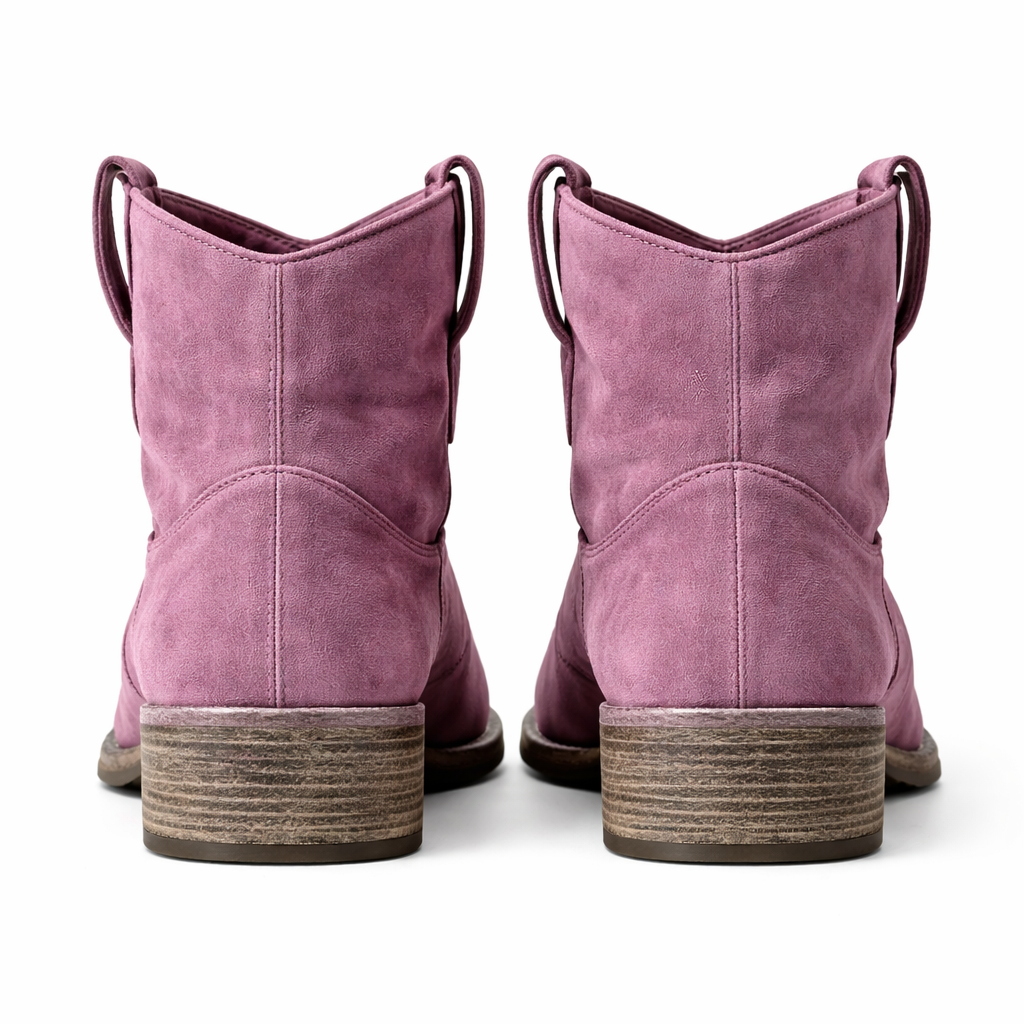 Roselle Suede Western Ankle Boots for Women | Premium Comfort & Style