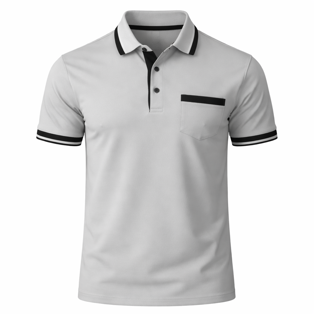 Endymion Men's Fitted Polo Shirt | Sleek & Bold Trim