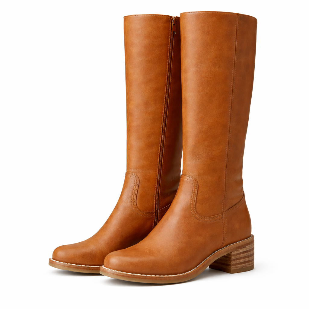 Wulfrun Women's Structured High Boots | Premium Leather