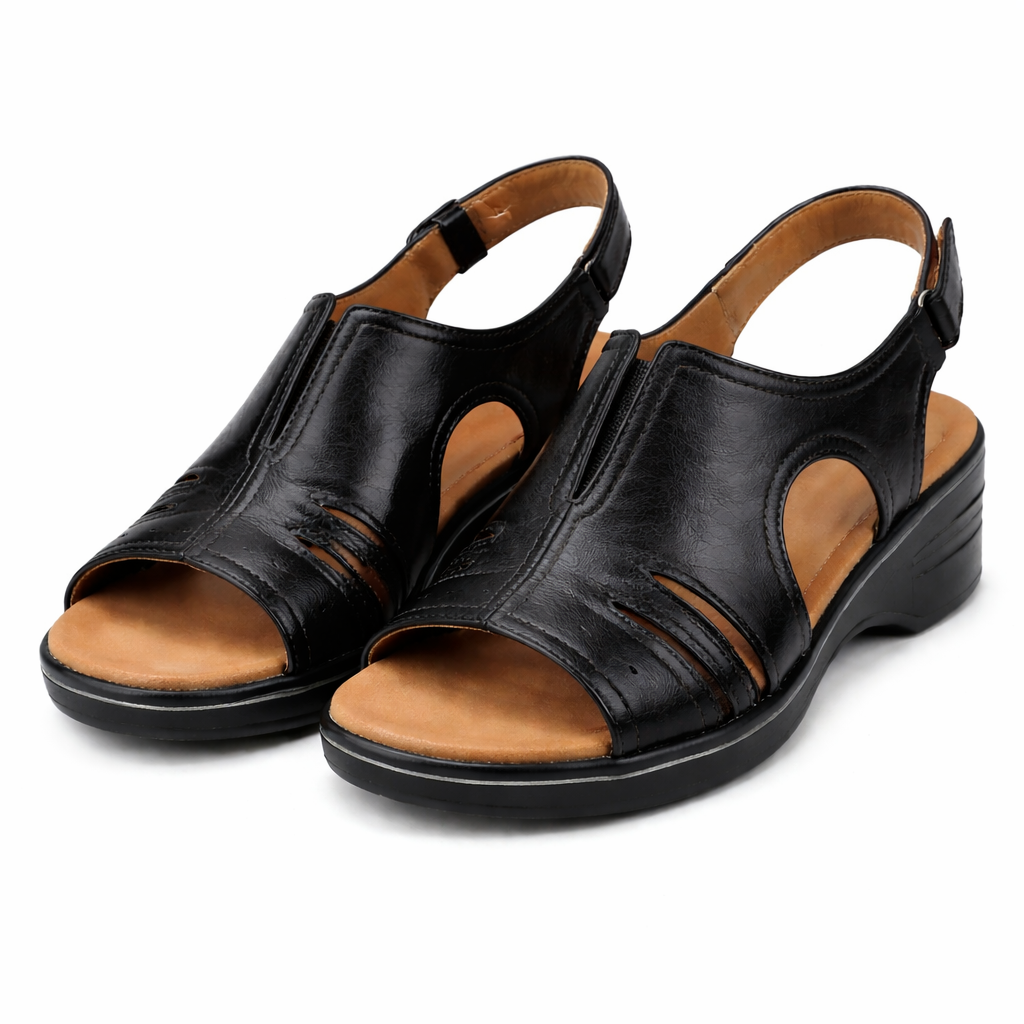 Women's Orthopedic Leather Sandals | Comfortable Arch Support