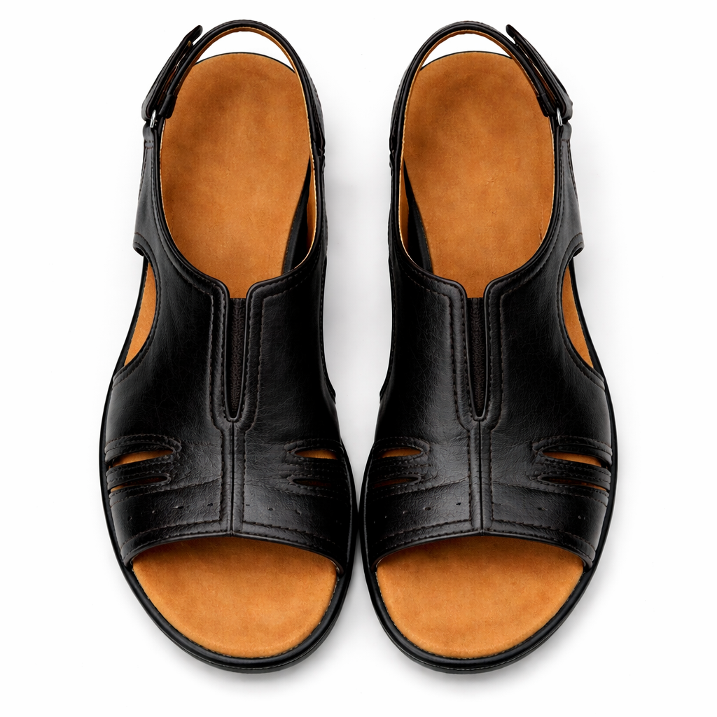 Women's Orthopedic Leather Sandals | Comfortable Arch Support