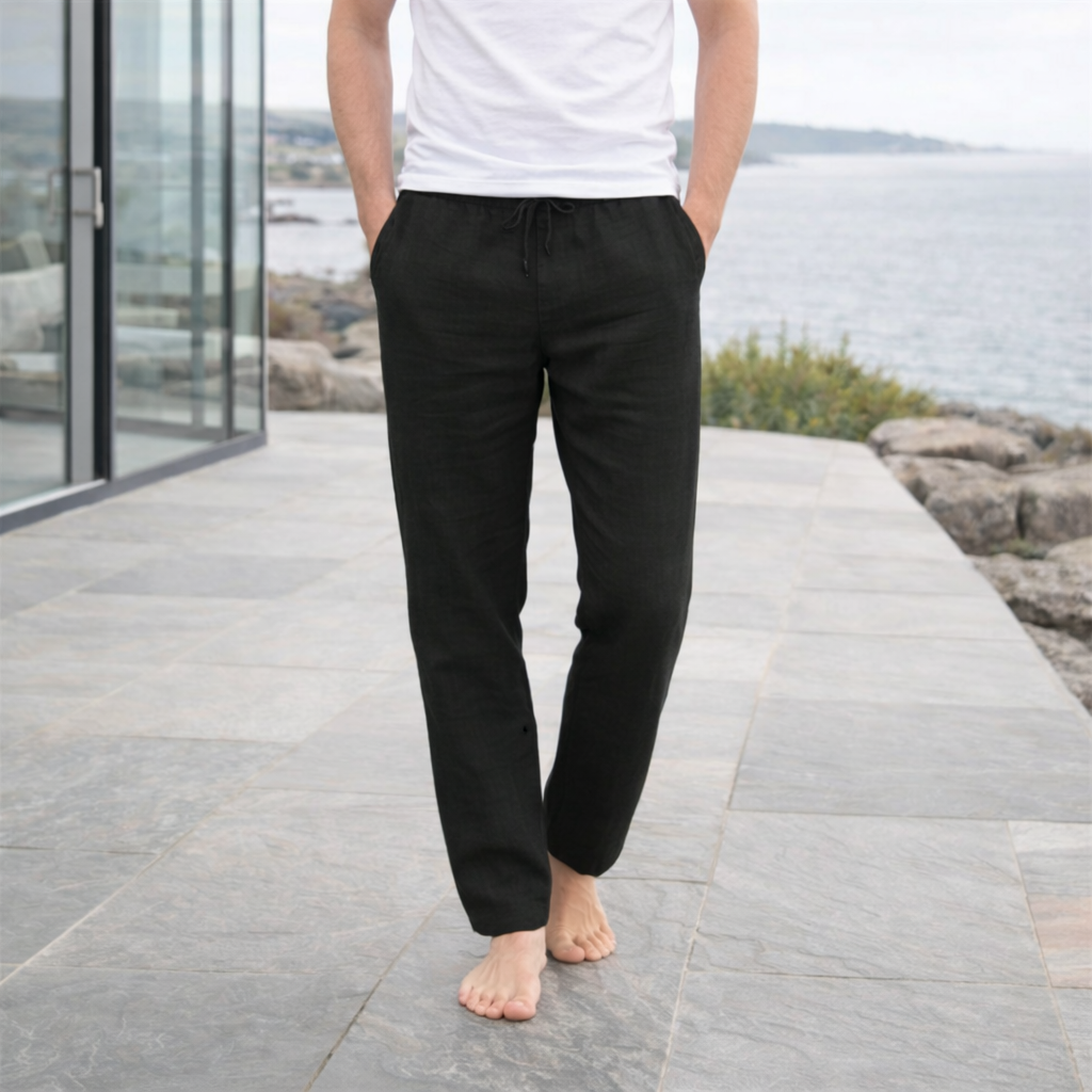 Men's Linen Pants | Lightweight, Casual Comfort | Breathable, Relaxed Fit