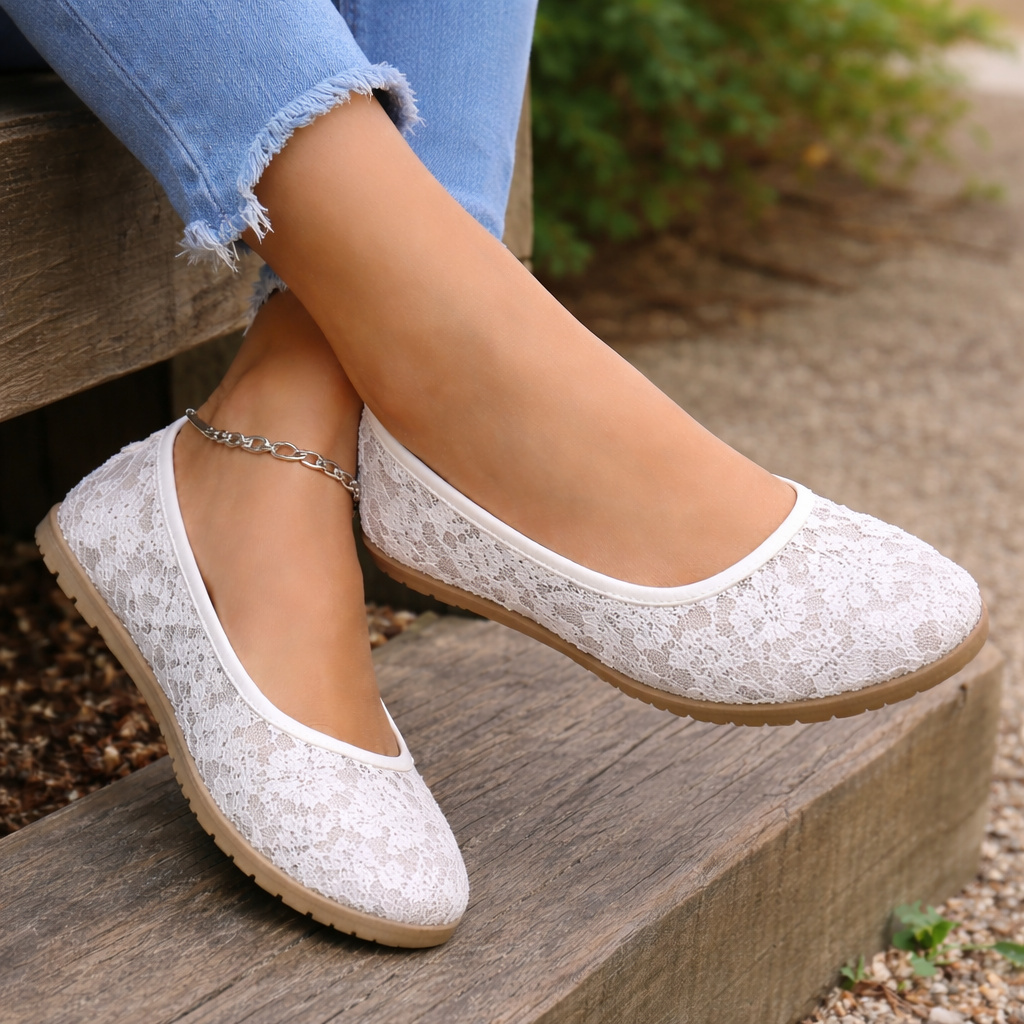 Women's Ballerina Flats | Floral, Lightweight Comfort | Casual Slip On