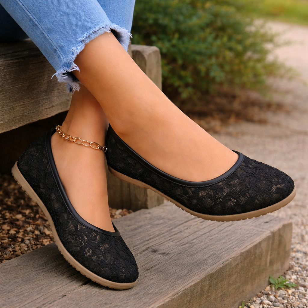 Women's Ballerina Flats | Floral, Lightweight Comfort | Casual Slip On