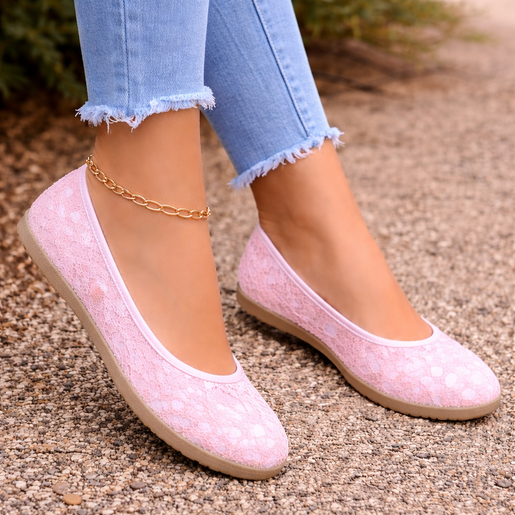 Women's Ballerina Flats | Floral, Lightweight Comfort | Casual Slip On
