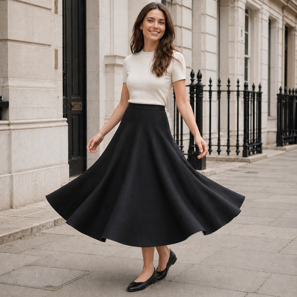 Women's Maxi Skirt | Flowing Hem | Chic