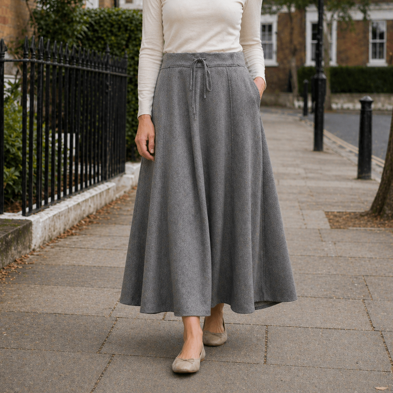 Women's Maxi Skirt | Practical Drawstring | Soft Material