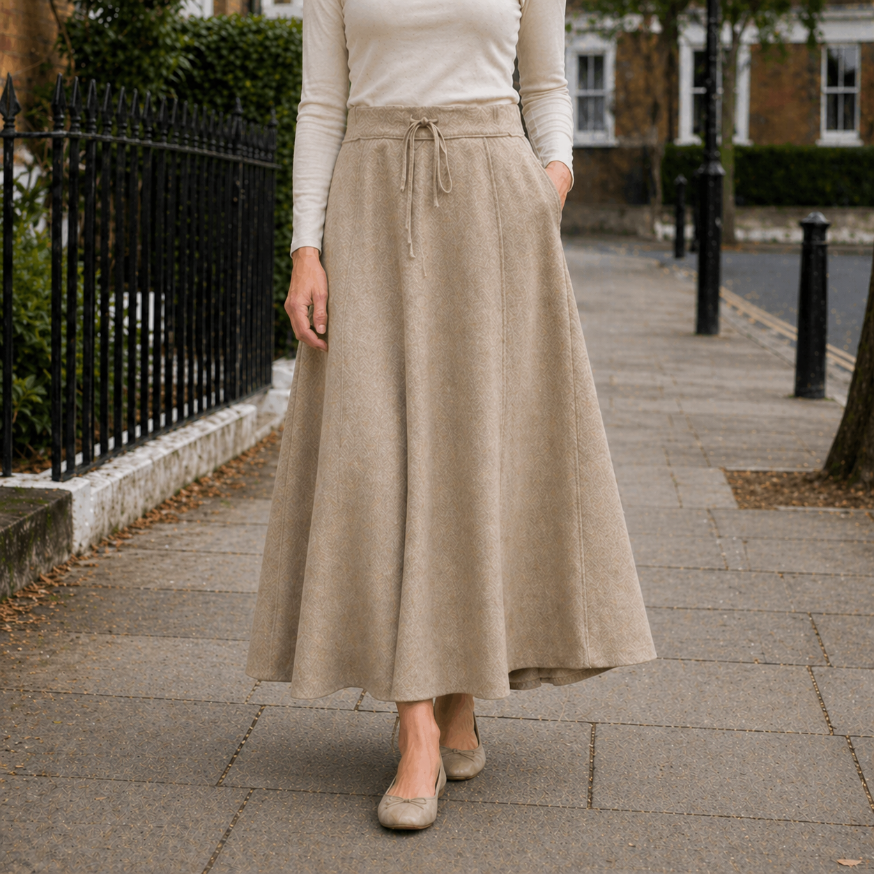 Women's Maxi Skirt | Practical Drawstring | Soft Material