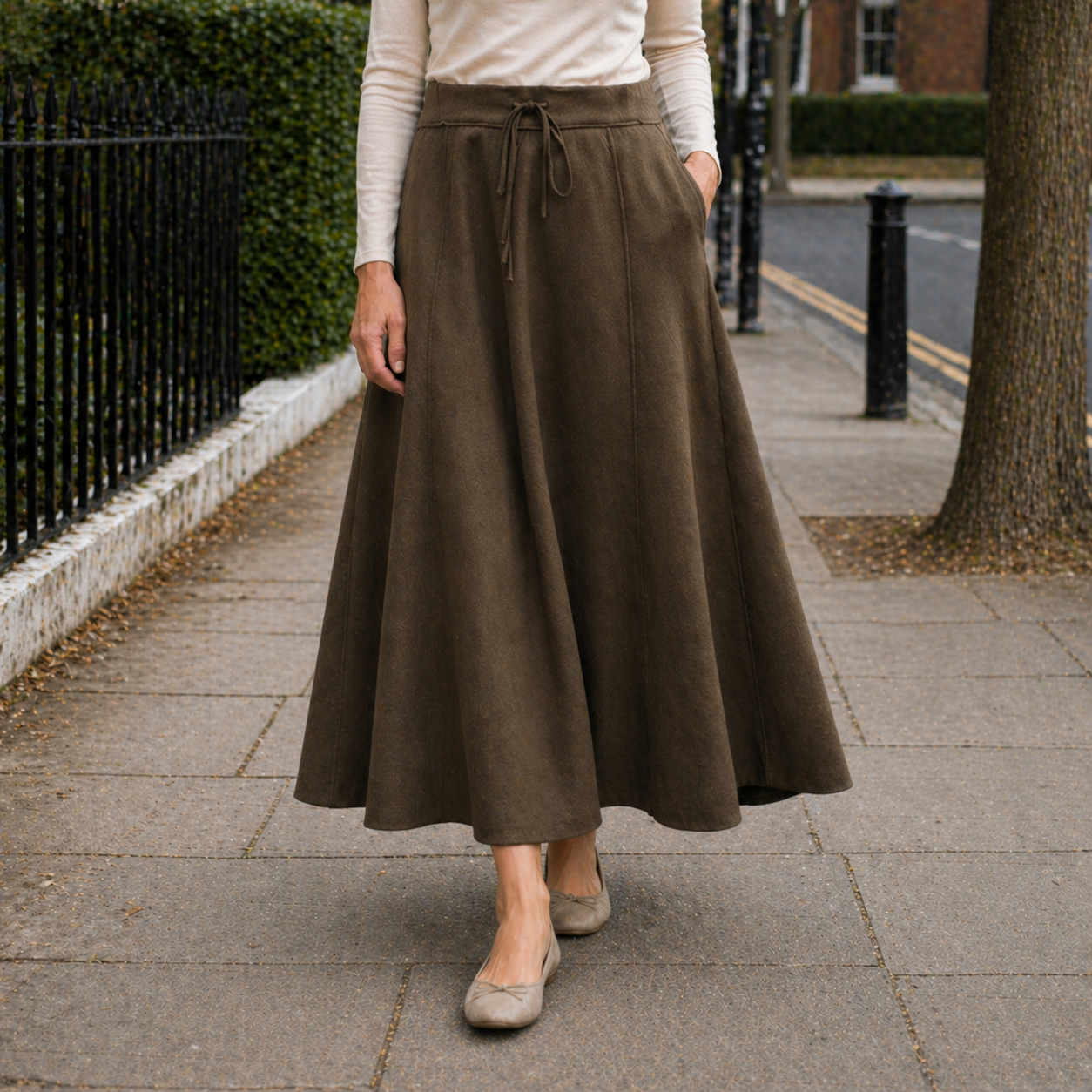 Women's Maxi Skirt | Practical Drawstring | Soft Material