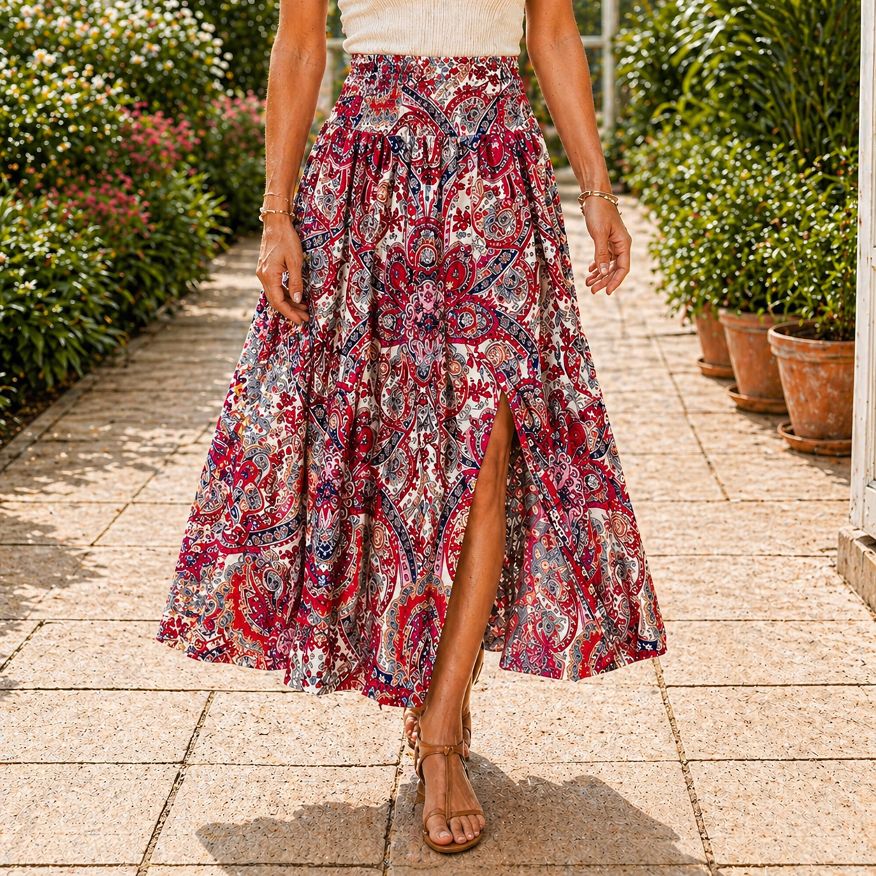 Maxi Skirt Long Cotton Design Comfortable Fit