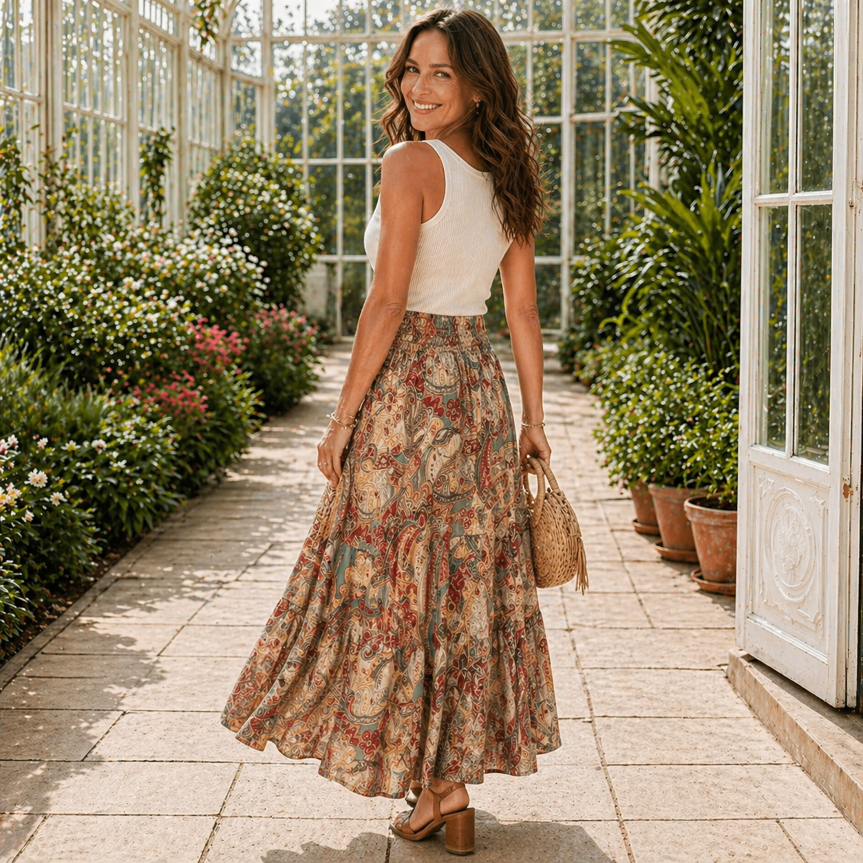 Maxi Skirt | Long Cotton Design | Comfortable Fit