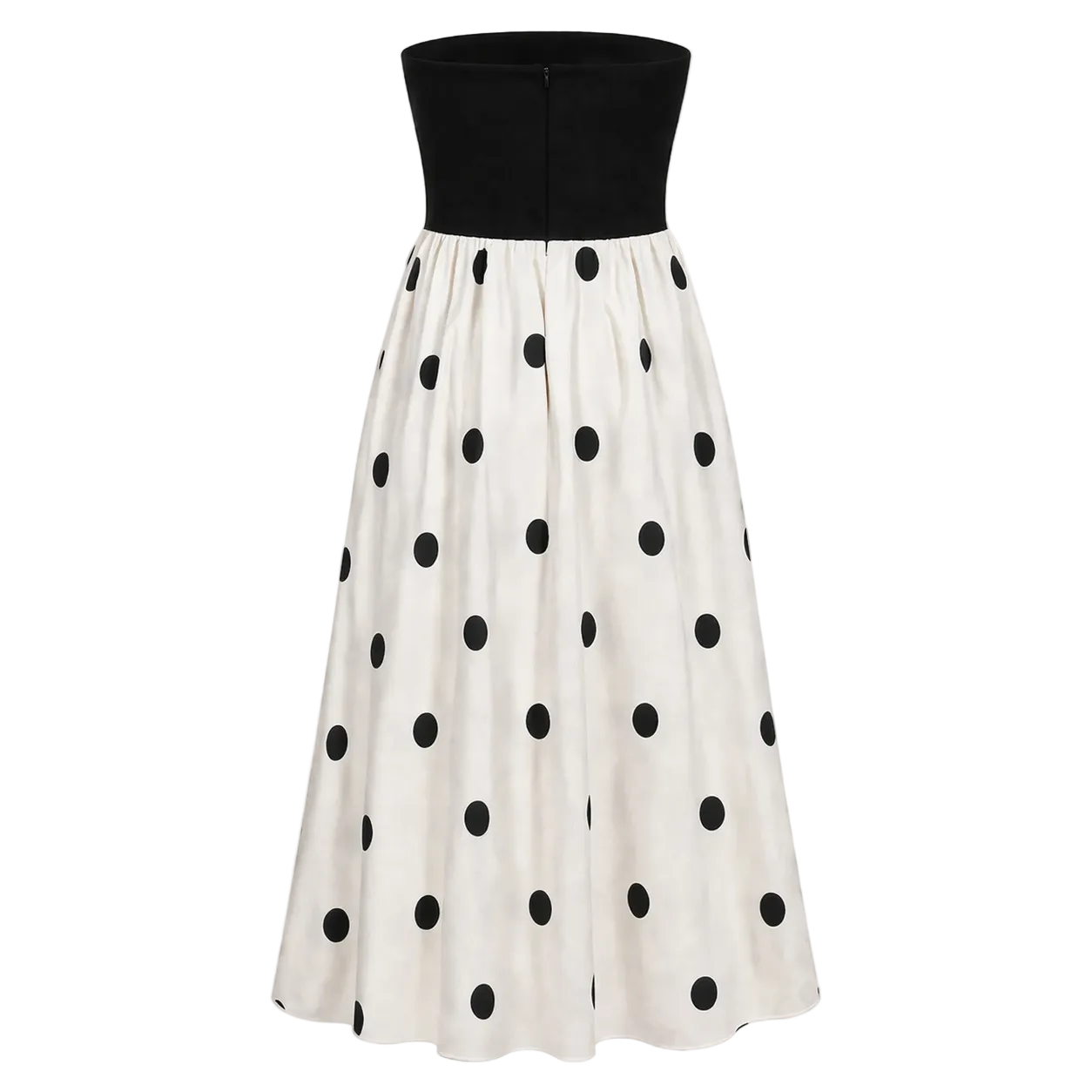 Strapless Dress Women's A-Line Polka Dot Elegant Summer Style