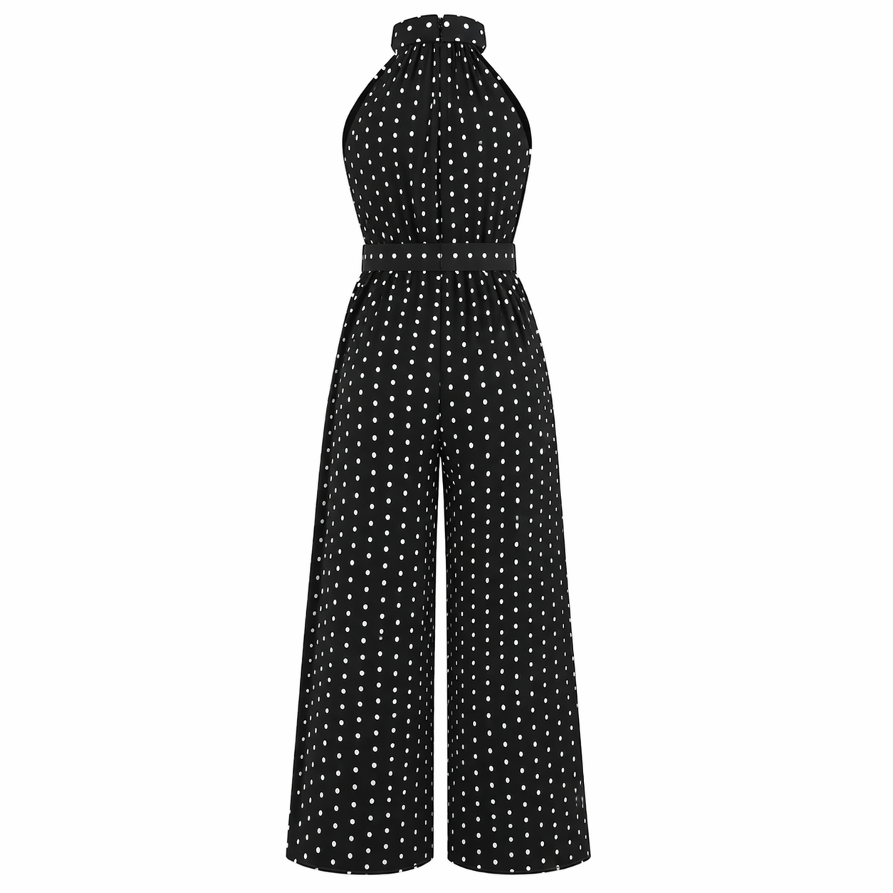 Polka Dot Jumpsuit | Women's Belted, Flowy Fit | Chic Summer Style