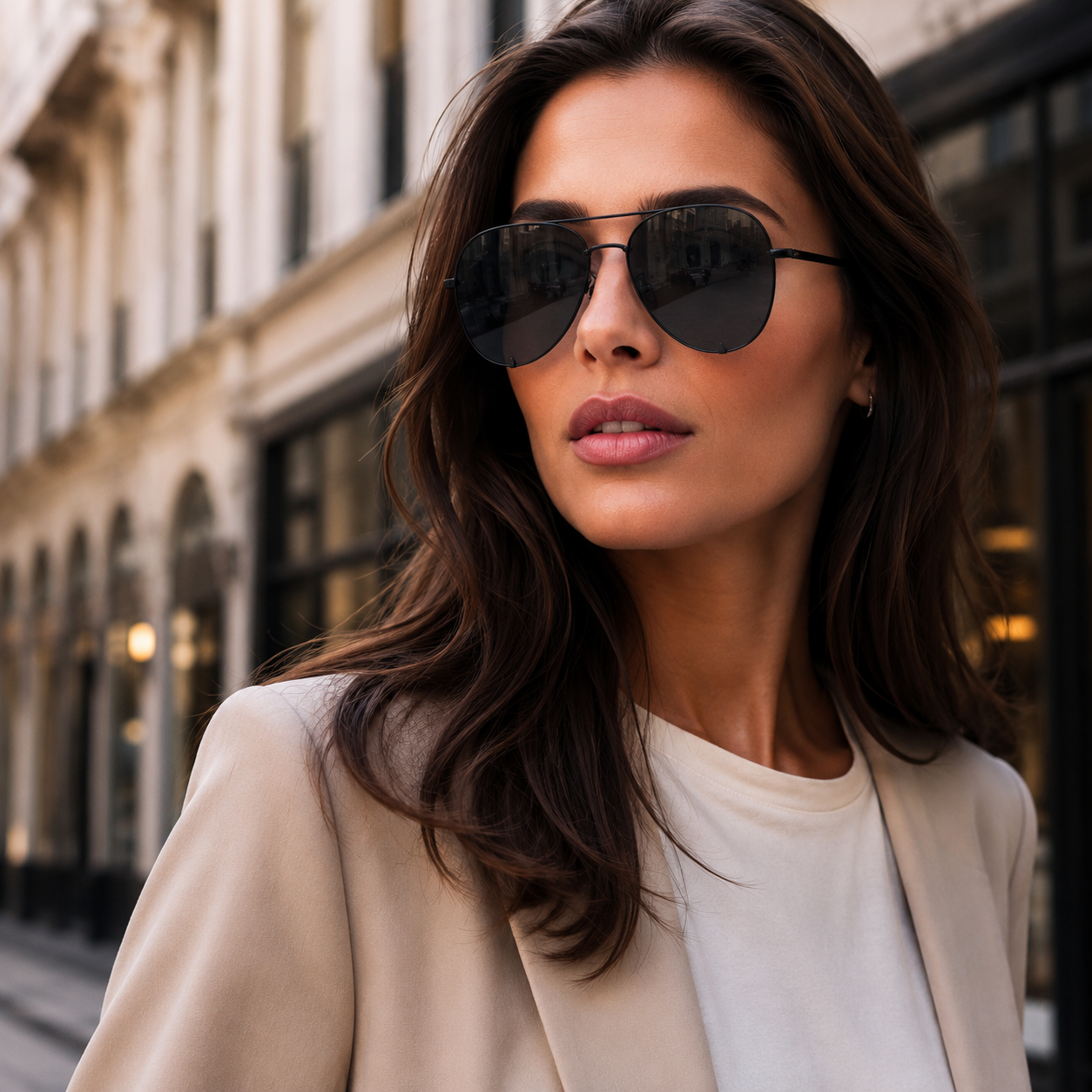 Aviator Sunglasses | Women's Oversized Mirrored Shades | UV Protection