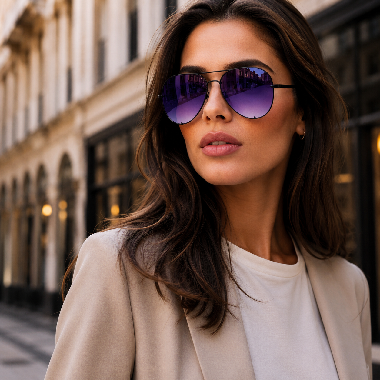 Aviator Sunglasses | Women's Oversized Mirrored Shades | UV Protection