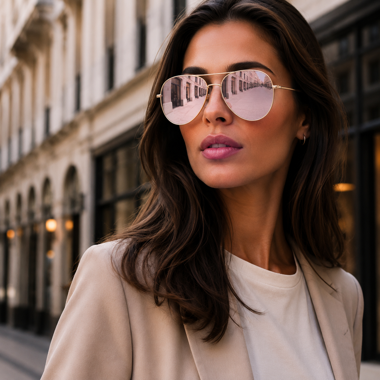 Aviator Sunglasses | Women's Oversized Mirrored Shades | UV Protection