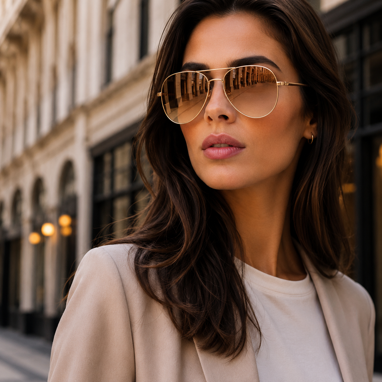 Aviator Sunglasses | Women's Oversized Mirrored Shades | UV Protection