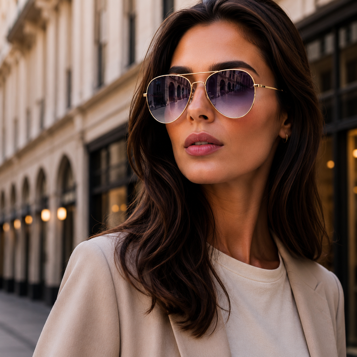 Aviator Sunglasses | Women's Oversized Mirrored Shades | UV Protection