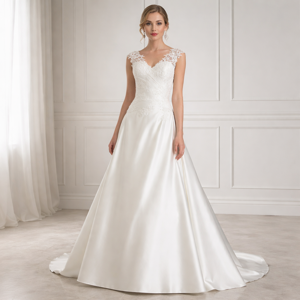 Wedding Dress | Laced Semi-Fitted | Elegant Style