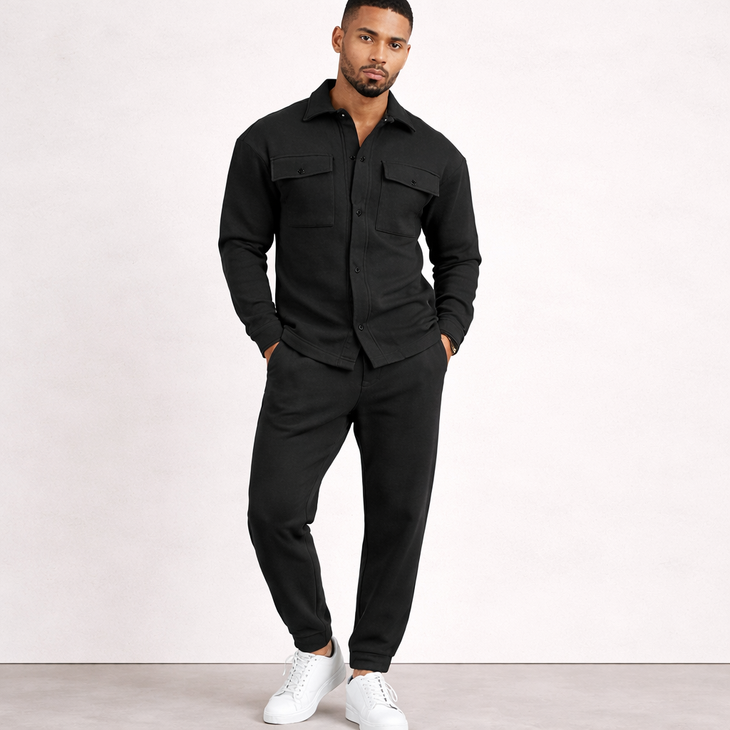 Men's Two-Piece Set | Casual Cotton Outfit | Comfortable Wear