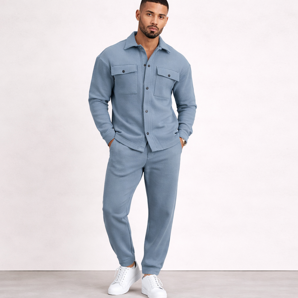 Men's Two-Piece Set | Casual Cotton Outfit | Comfortable Wear