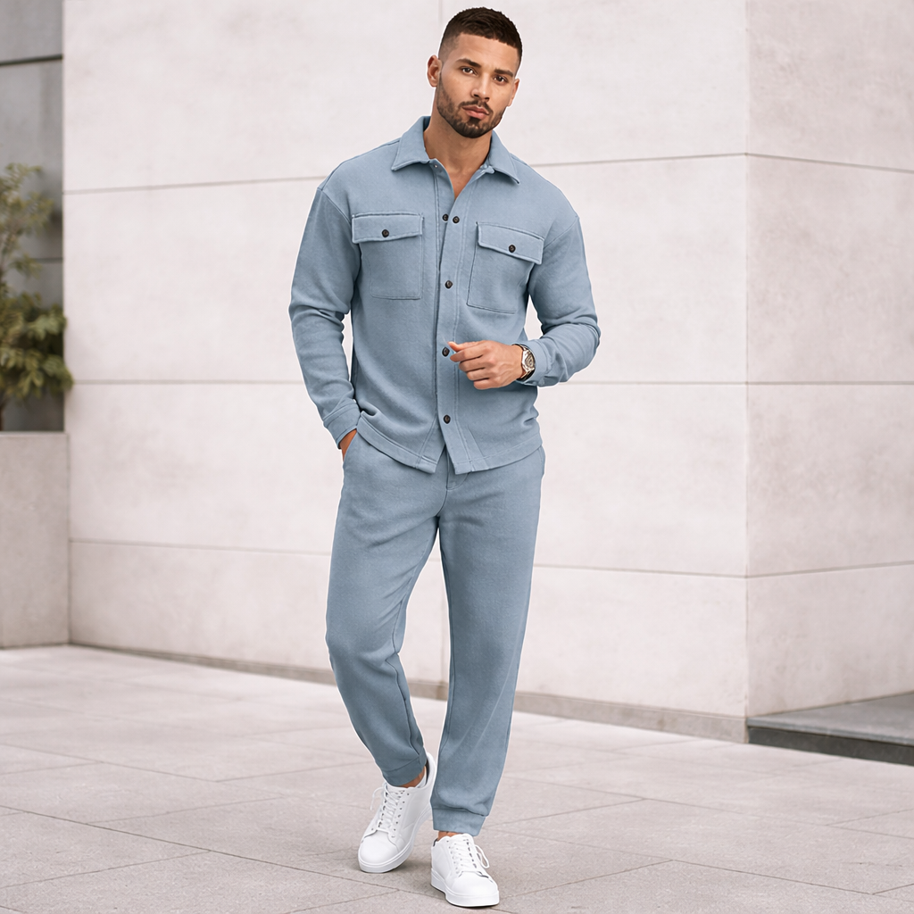 Men's Two-Piece Set | Casual Cotton Outfit | Comfortable Wear