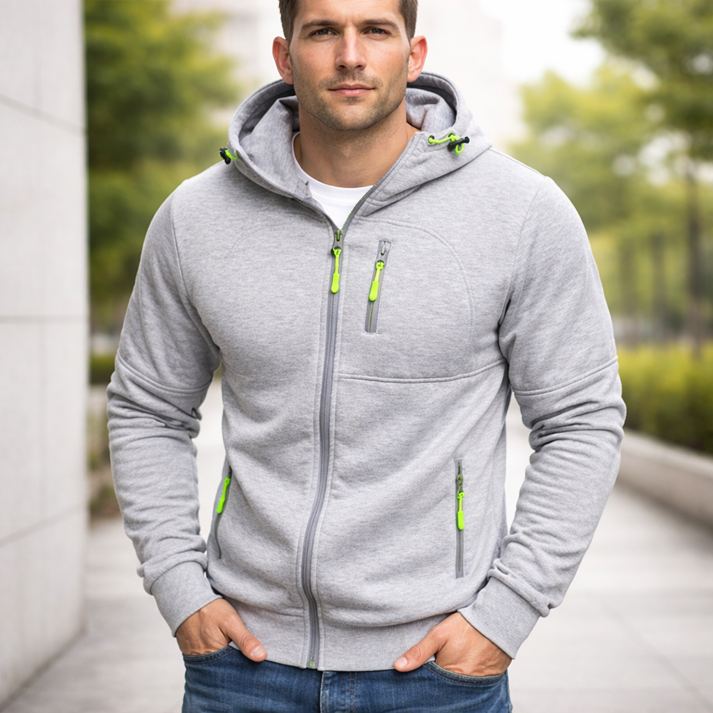Men's Zip Hoodie | Casual Sportswear | Comfortable Fit