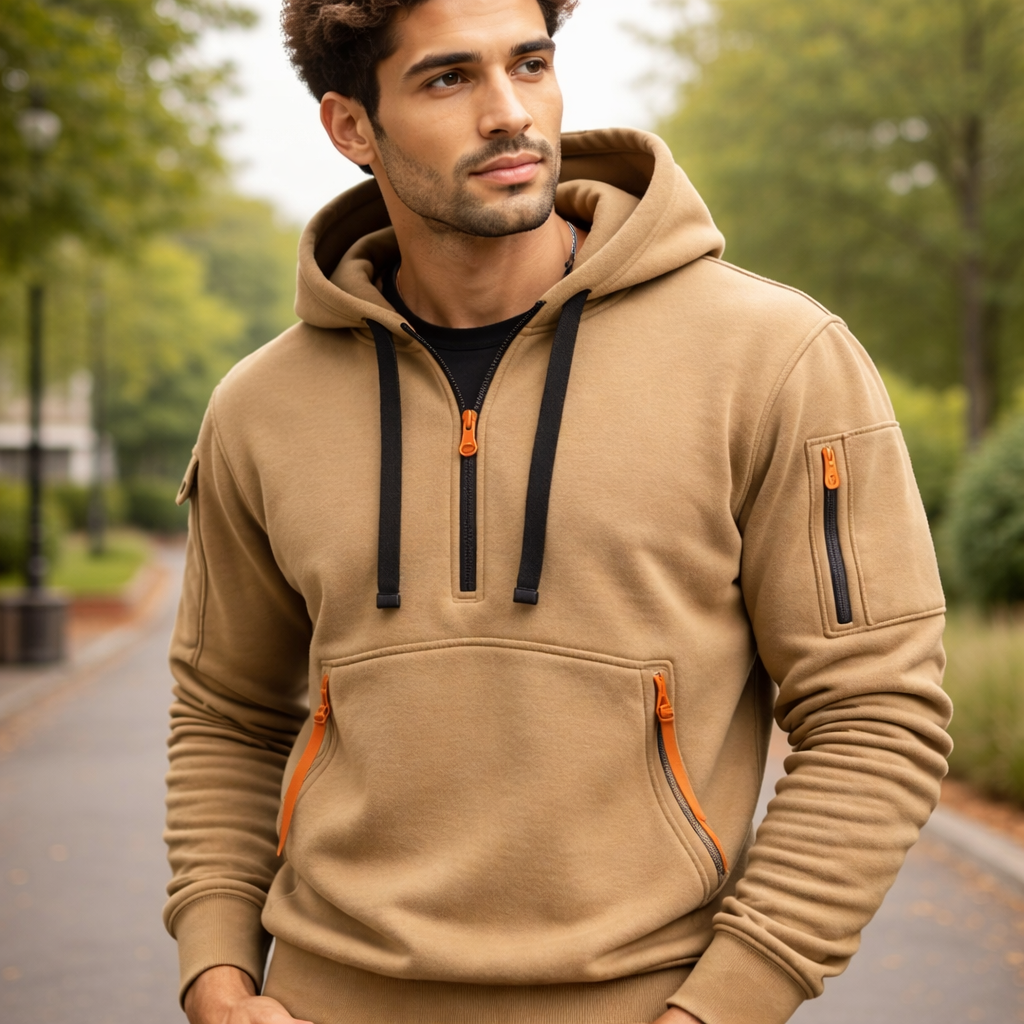 Men’s Casual Zip Hoodie | Pocket Design | Comfortable Everyday Wear