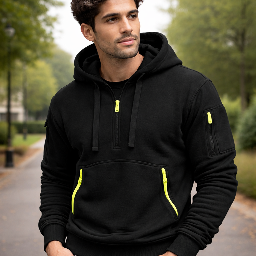 Men’s Casual Zip Hoodie | Pocket Design | Comfortable Everyday Wear