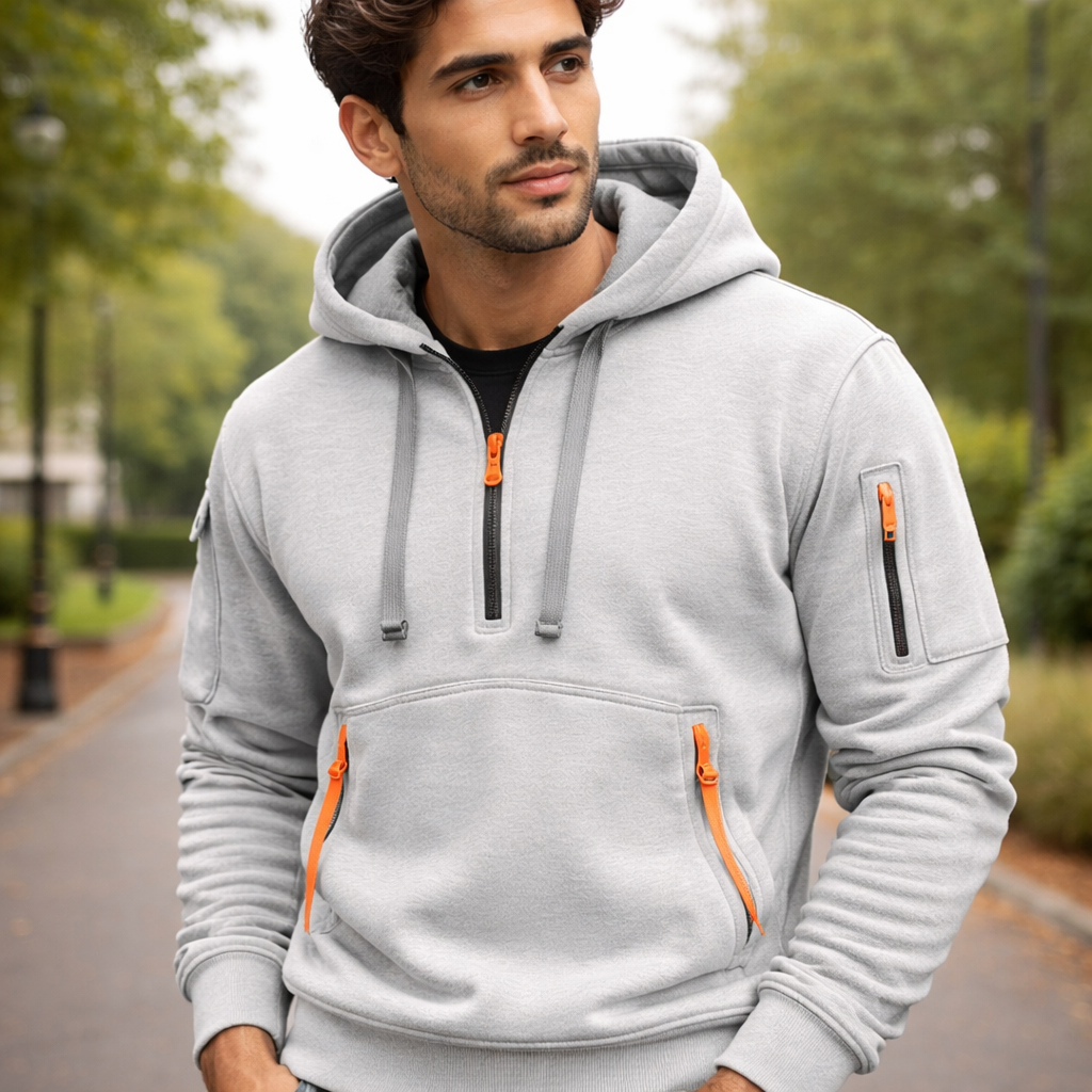 Men’s Casual Zip Hoodie | Pocket Design | Comfortable Everyday Wear